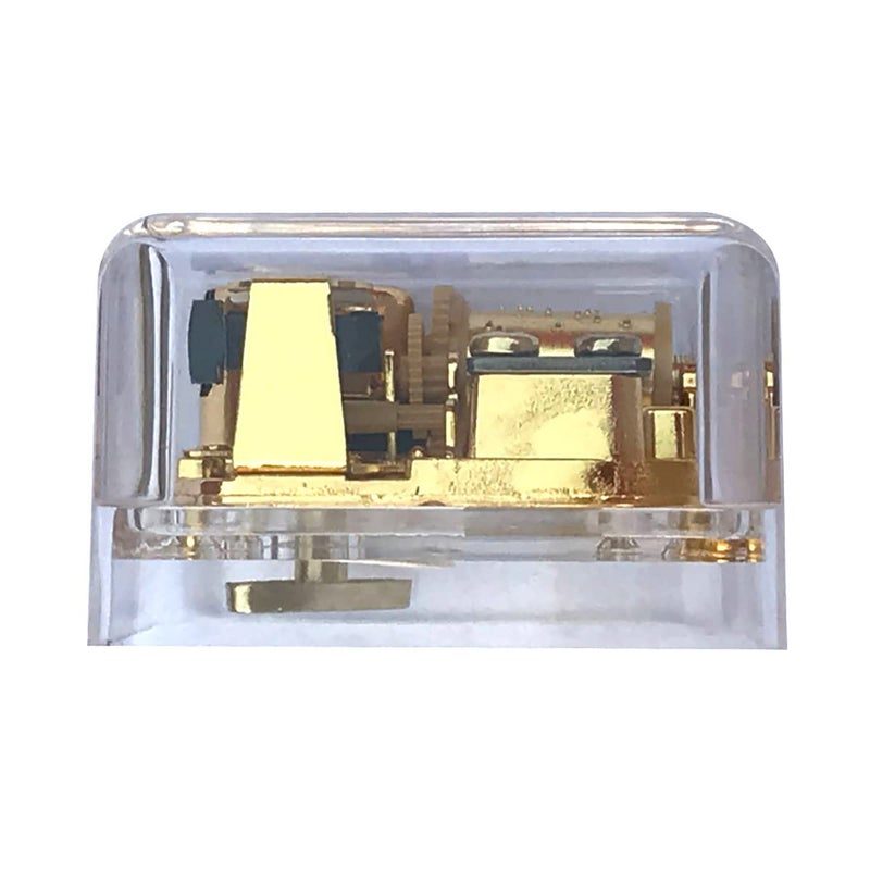 BinkeGG Clear Acrylic Wind up Music Box with Clockwork Sankyo Musical Mechanism Tune: You are My Sunshine - Image 4